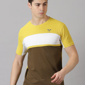 Dryfit Roundneck Stripped Yellow T-Shirt