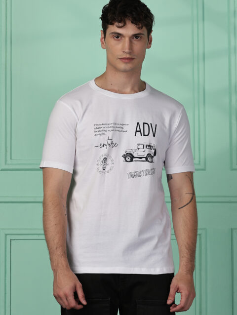 Cotton White Adventure T-Shirt